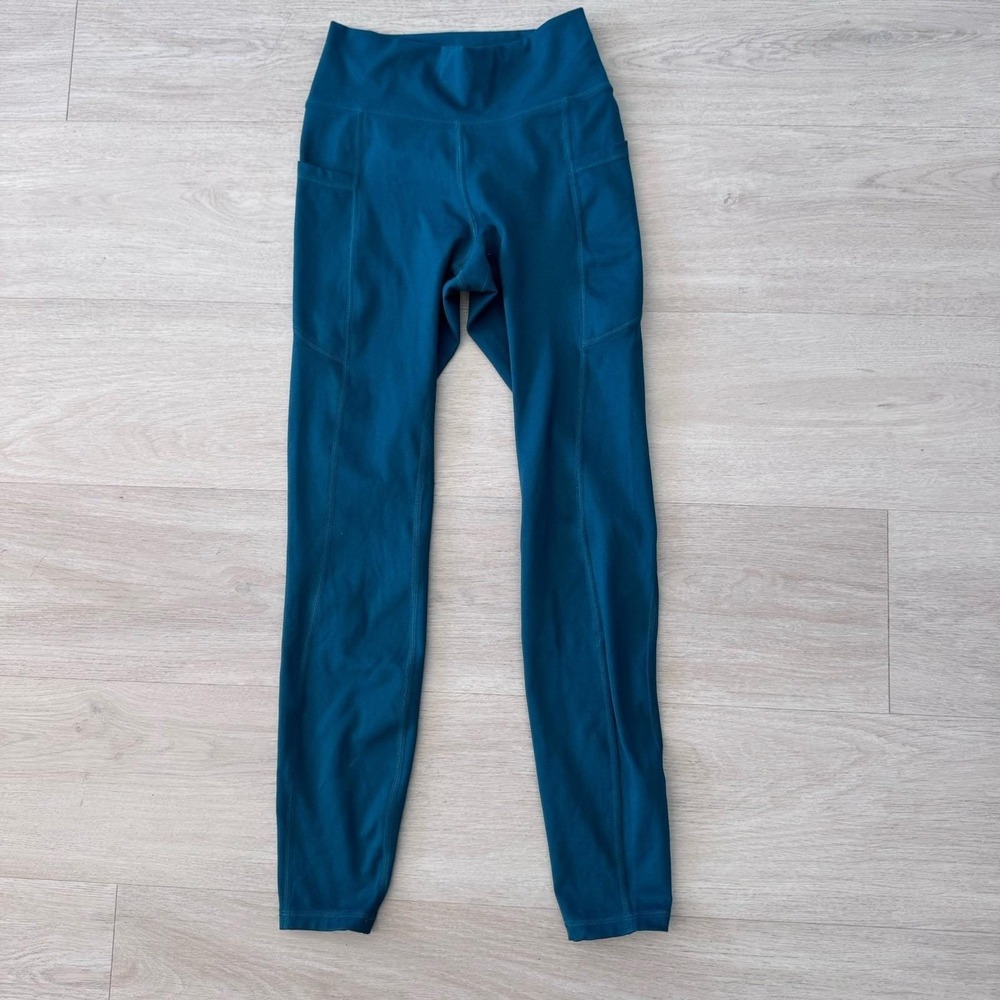Gilly Hicks Leggings Women Small Teal High Rise Stretch Recycled Activewear